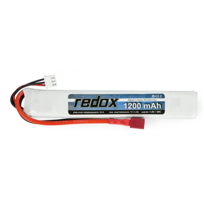 Li-Pol Redox ASG 1200mAh 20C 2S 7.4V package