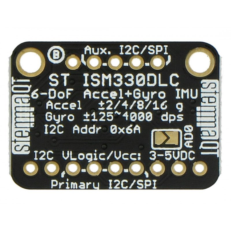 ISM330DHCX 6DoF IMU - 3-axis accelerometer and gyroscope - Adafruit 4502