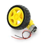 Wheel + motor 65x26mm 5V with gear 48:1 + wires