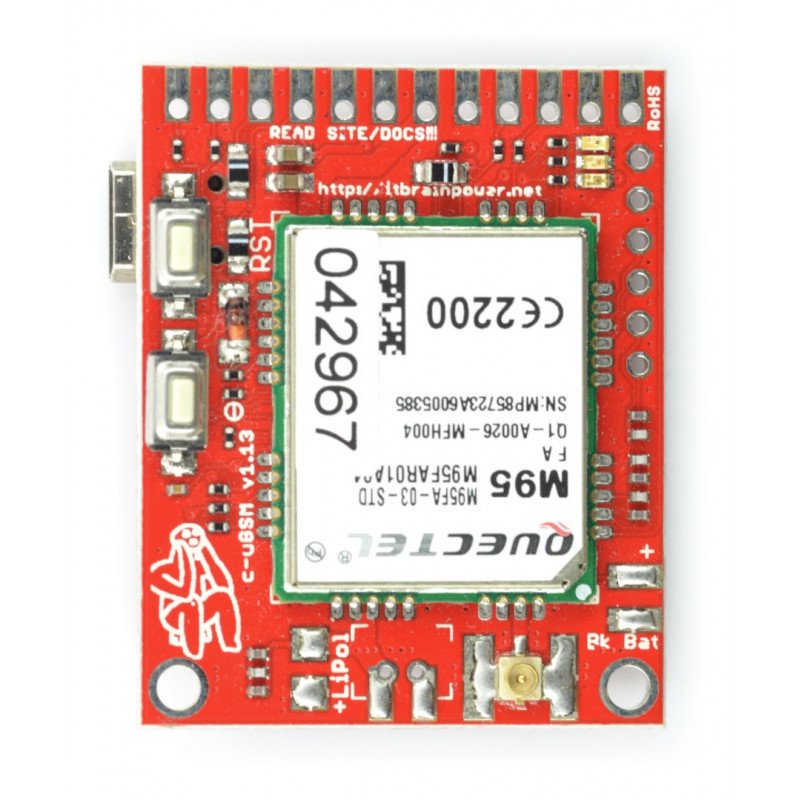 Module GSM GPRS dual SIM c-uGSM μ-v shield.1.13 - Arduino and Raspberry Pi connector.FL