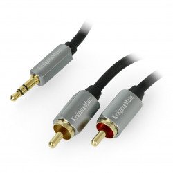 Kruger&Matz Jack 3.5mm - 2x RCA black - 3m