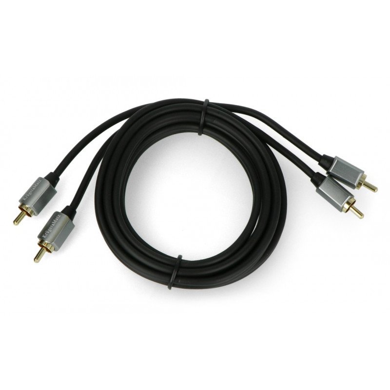 Kruger&Matz cable 2x RCA - 2x RCA black - 1.8m