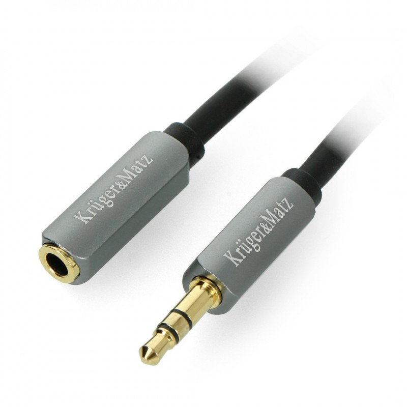 Kruger&Matz cable 3.5mm jack - 3.5mm stereo black jack - 1.8m