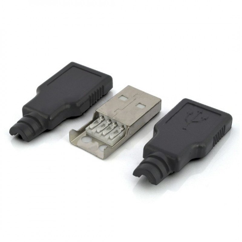 USB plug type A - for plastic cable