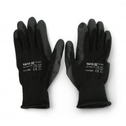 Yato work gloves size 10 nylon - black