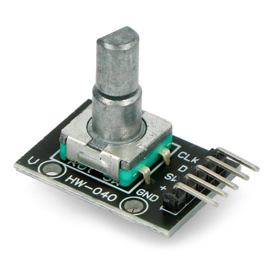 Rotation sensor, encoder 20 pulses Okystar KY-040 Botland - Robotic Shop
