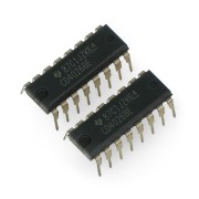 Logic CD4026 digital counter, decoder 7-segment THT
