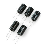 Electrolytic capacitor 4700uF/25V 16x25mm 105C THT - 5pcs.
