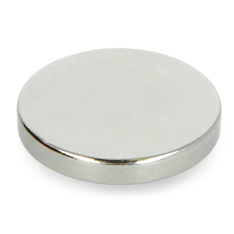 Round neodymium magnet N35/Ni 20x3mm - 10 pcs.