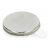 Round neodymium magnet with adhesive layer N N N35/Ni - 10x1mm - zdjęcie 2