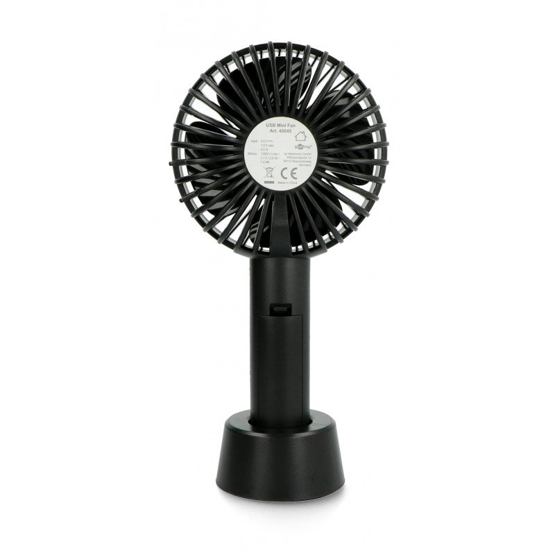 Mini handheld USB fan with a 5V - 206mm Goobay standalone function