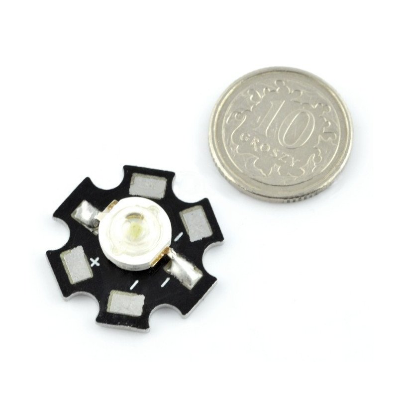 Power LED Star 3 W - white with heat sink