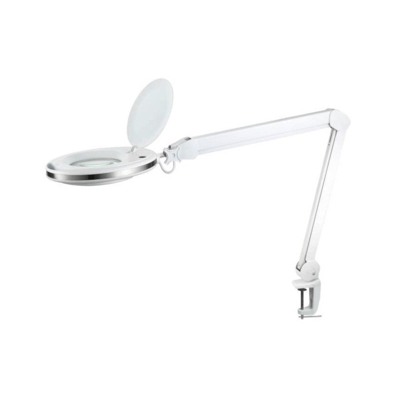 Versatile 2 in 1 Lighted Magnifier Desk Lamp Flexible Magnifying Glass with  Light Hands-free Loupe with Clamp and Base Holder
