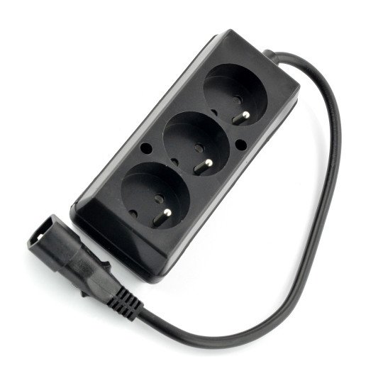 Schuko socket 4-way with 2m cable