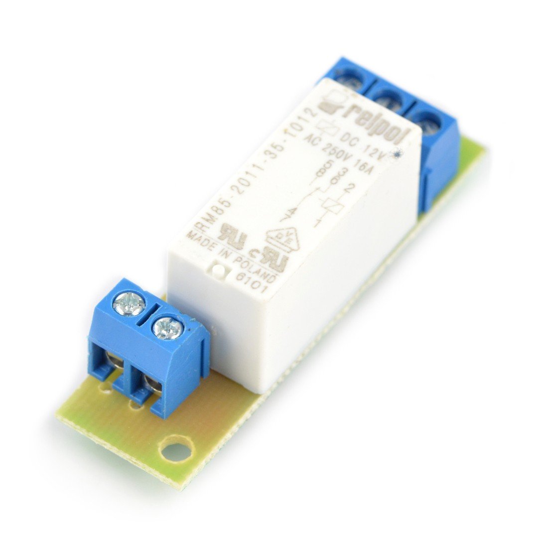 Relay board 16A x 1 for GSM/LAN Kontroler 12V