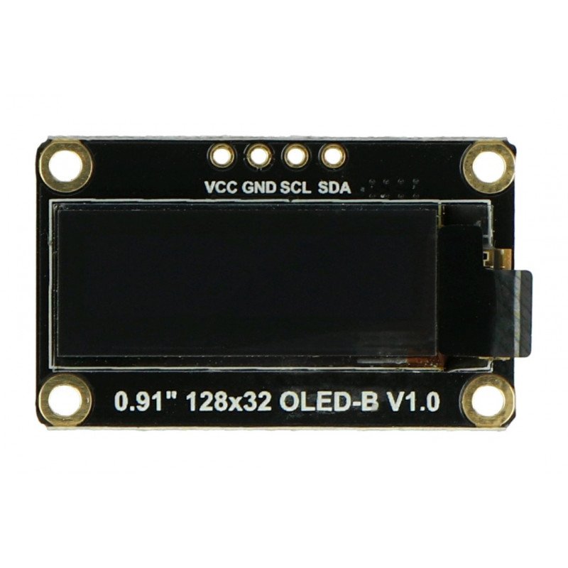 OLED monochrome graphic display 0.91'' 128x32px I2C - DFRobot DFR0648