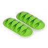 Organizer for cables Blow - self-adhesive with 5 green clips - 2pcs. - zdjęcie 4