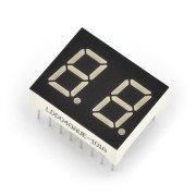Dual alphanumeric display - 10mm red - wsp cathode