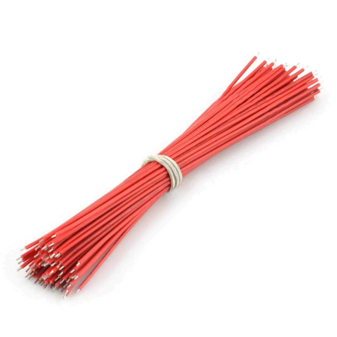 Set of 15cm red cables - 100pcs