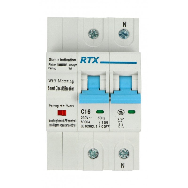 Tuya RTX CB16 2P 2x 16A WiFi current switch