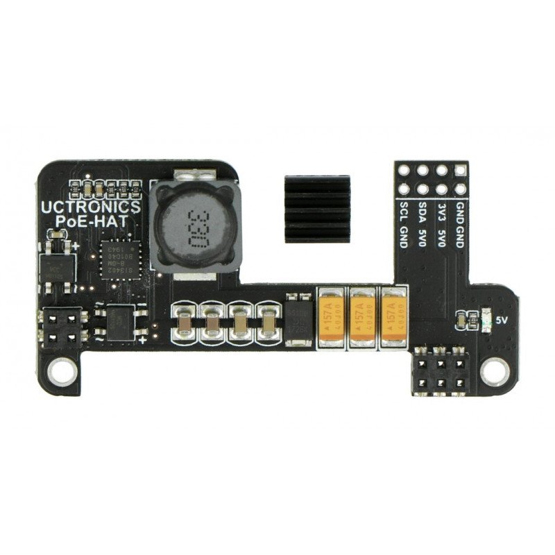 Mini PoE Hat - PoE power module for Raspberry Pi 4B/3B+/3B - UCTRONICS: U6109