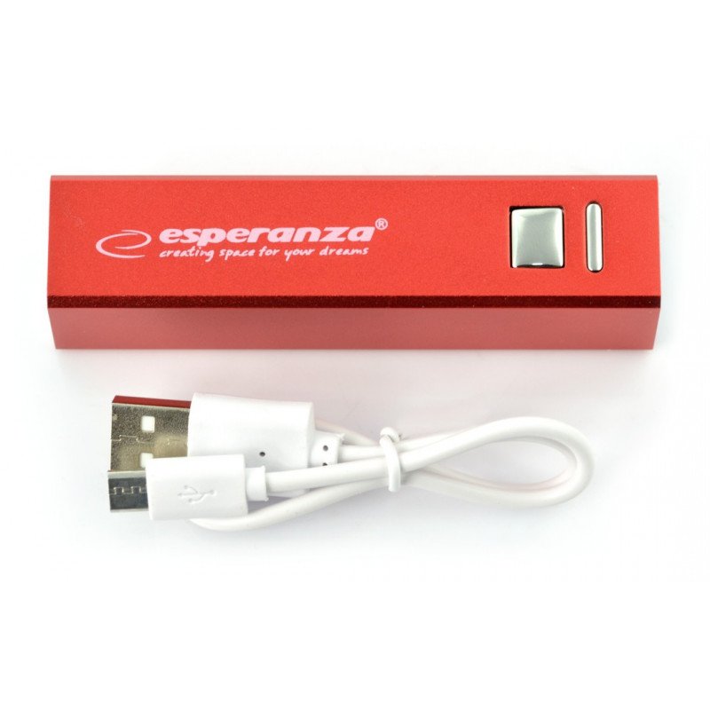 Mobile battery PowerBank Esperanza Erg EMP102R 2400mAh - red