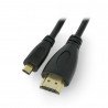 HQ-Power microHDMI cable - HDMI - black - 2m - zdjęcie 1