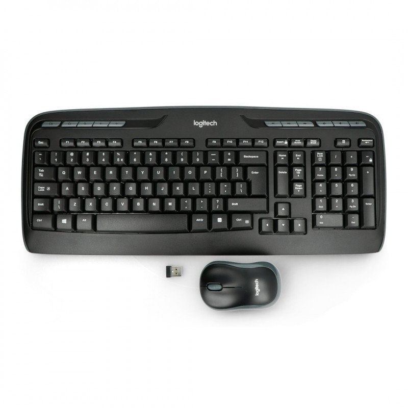 Logitech MK330 wireless kit - keyboard + mouse - black