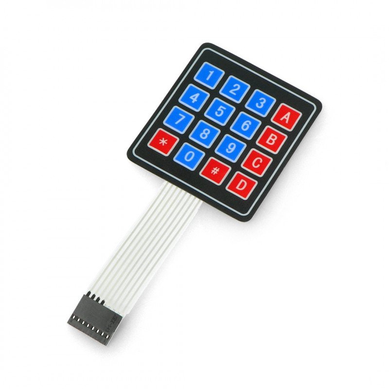 Self-adhesive membrane keypad 4x4 - 16 keys
