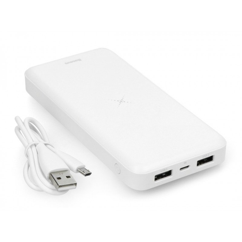Mobile PowerBank Baseus battery 10000mAh WRLS Charger - white