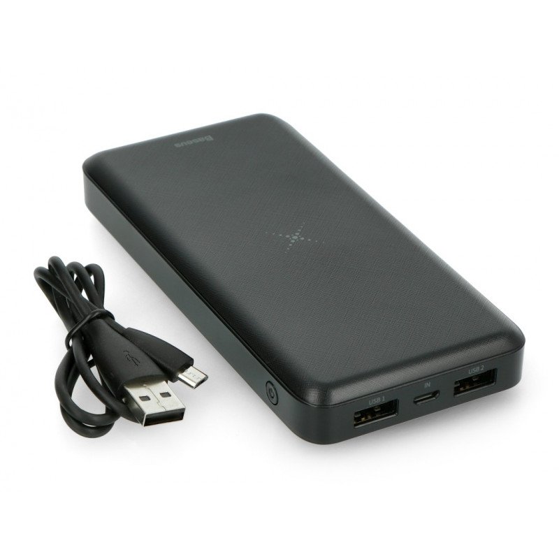 Mobile PowerBank Baseus battery 10000mAh WRLS Charger - black