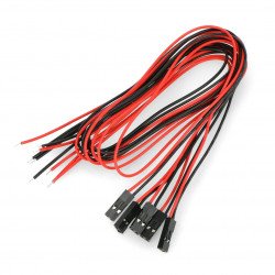 Set of 5 wires with 2pin female plug, 2,54mm raster - 40cm