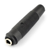 Banana jack AL2319 for cable - black - 4mm