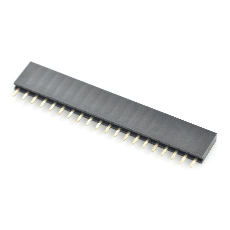 100pcs 2.54mm Pitch Female Header Strip – Single Row 1x2 Pin Straight Connector