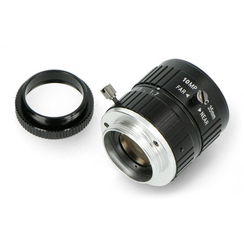Narrow angle lens 10Mpx 35mm C Mount - for Raspberry Pi camera - Seeedstudio 114992275