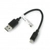 USB 2.0 Hi-Speed microUSB cable 0.15 m, Black - zdjęcie 1