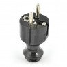Straight plug WT-30-2 - for grounded socket - black - zdjęcie 3