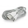 KK21L Micro USB cable 1M White braid - zdjęcie 3