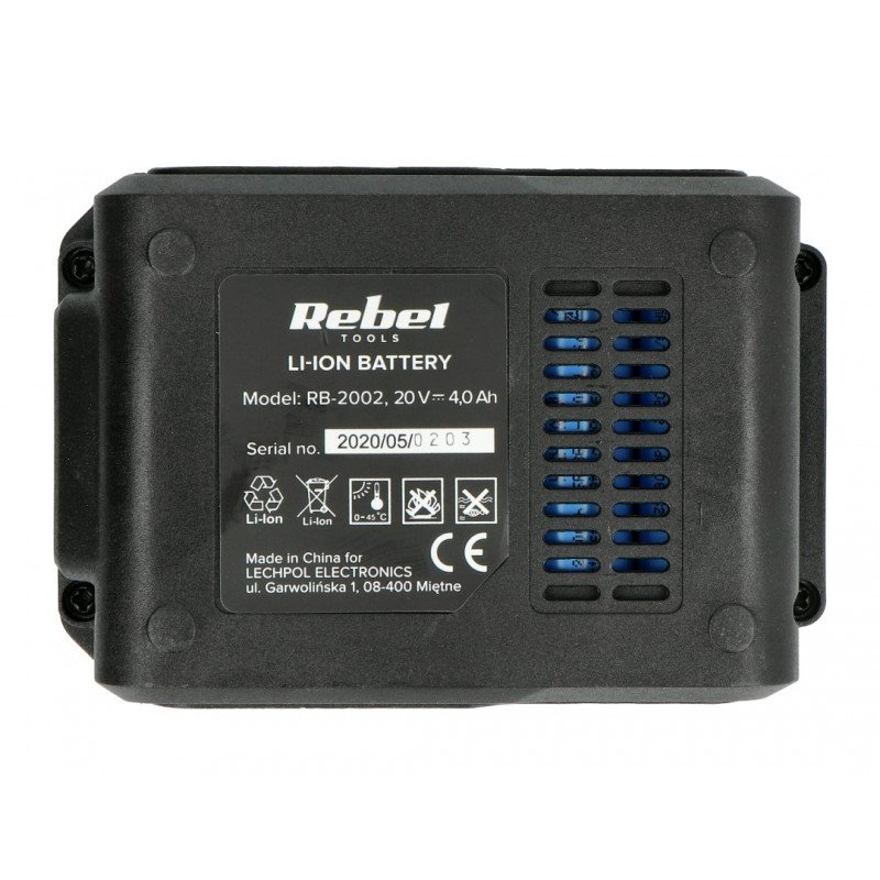 Rebel Tools 20V 4A Li-ion Replacement Battery - Rebel RB-2002