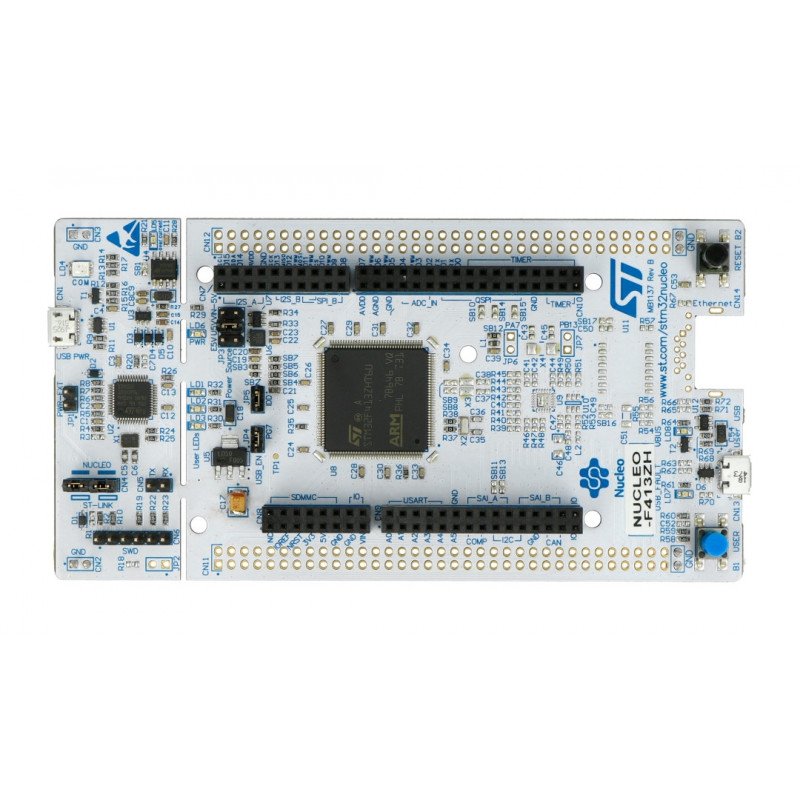 STM32 Nucleo-144 development board with STM32F413ZH MCU supports Arduino ST Zio and morpho connectivity