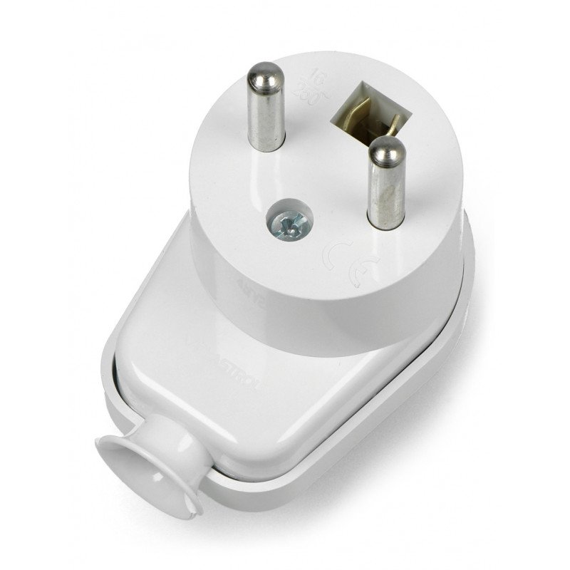 Plug WT-16 - with earthing - white