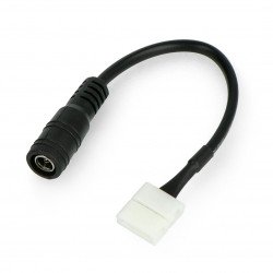 Connector for LED strips and tapes 10mm 2 pin - DC 5,5/2,1mm