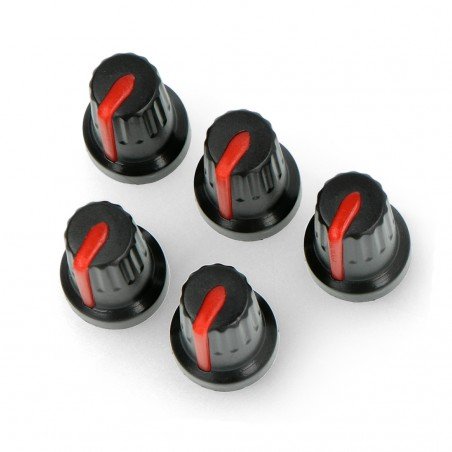 Red Plastic Knobs with Pointer for Potentiometer Rotary KN-8 Switch Control