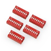 DIP switch 8-pole - red