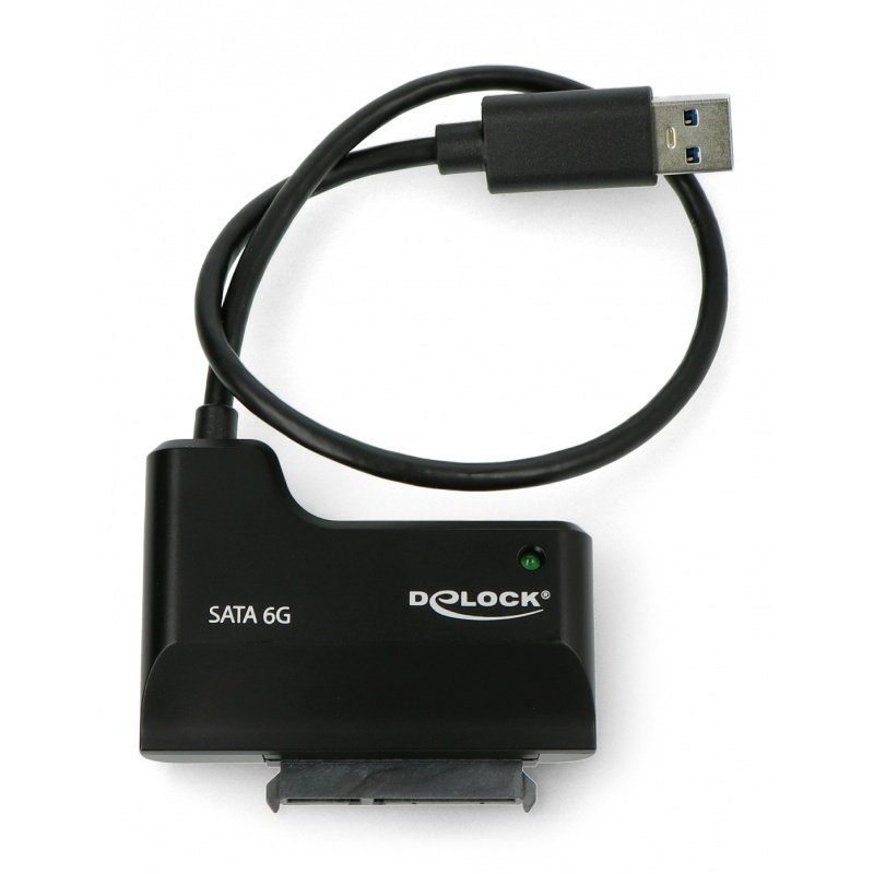 Adapter USB A 3.0 - SATA Delock - black + power supply
