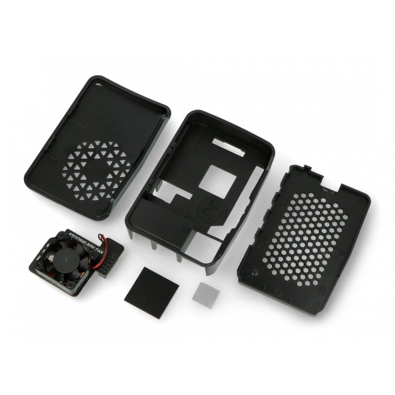 Case for Raspberry Pi 4B - Argon Poly + Vented with Mini Fan -