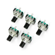 Encoder with pushbutton 24 pulses 15mm - EC12 vertical