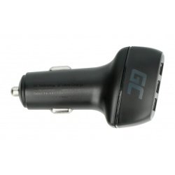 Green Cell PowerRide car charger - 3xUSB - 12V / 24V - black