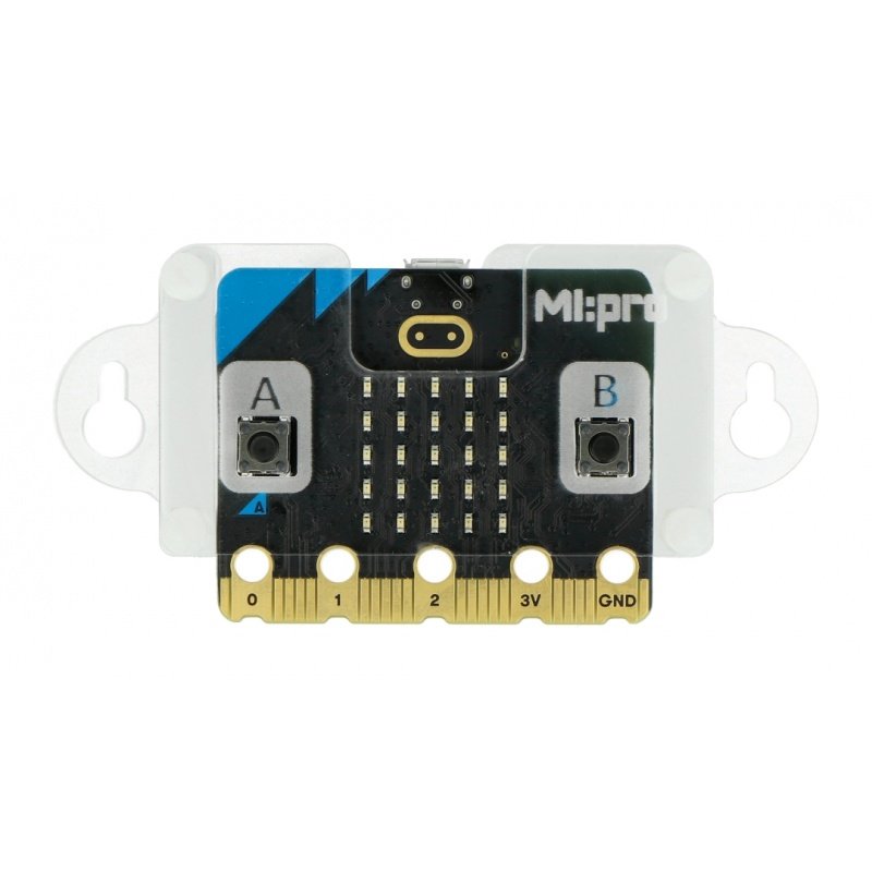 Case for BBC micro: bit V1 and V2 with side mounting brackets -