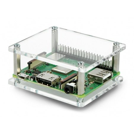 1PCS Transparent Clear ABS Plastic Case Box Enclosure for Raspberry Pi 2 B /B V 